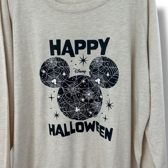 Macy's Disney Mickey Mouse Halloween Pullover Long Sleeve Heather Beige 2XW Top - Picture 3 of 7